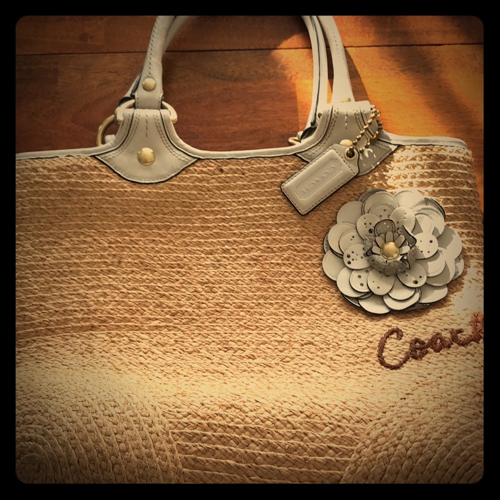 Straw Coach bag